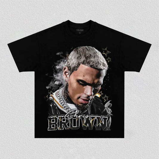 Chris Brown: Music Icon Tee V7 - www.Shopthatapp.com