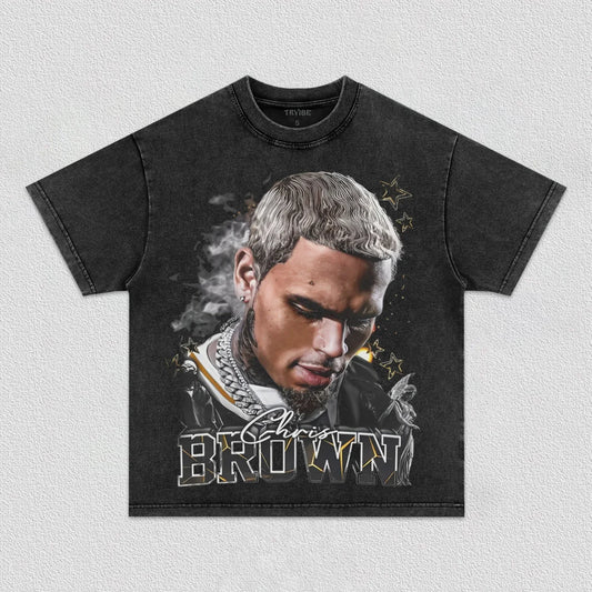 Chris Brown: Music Icon Tee V7 - www.Shopthatapp.com