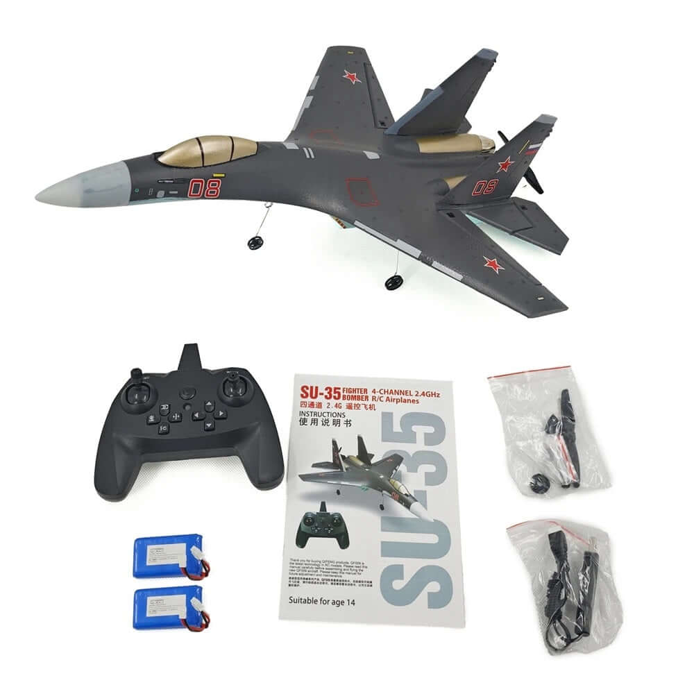 COOLBANK QF009 4CH Su-35/J-16 RC Fighter: Brushless, 2.4G, Long Flight Time - www.Shopthatapp.com #