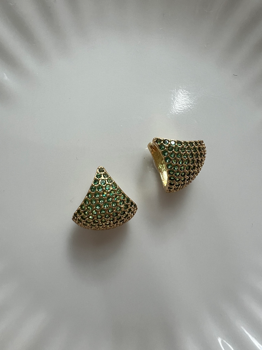 Cubic Zirconia Curved Hoops