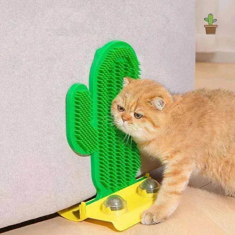 Cactus Design Cat Hair Scrubber Corner Tickle Toy - www.Shopthatapp.com