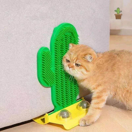 Cactus Design Cat Hair Scrubber Corner Tickle Toy - www.Shopthatapp.com