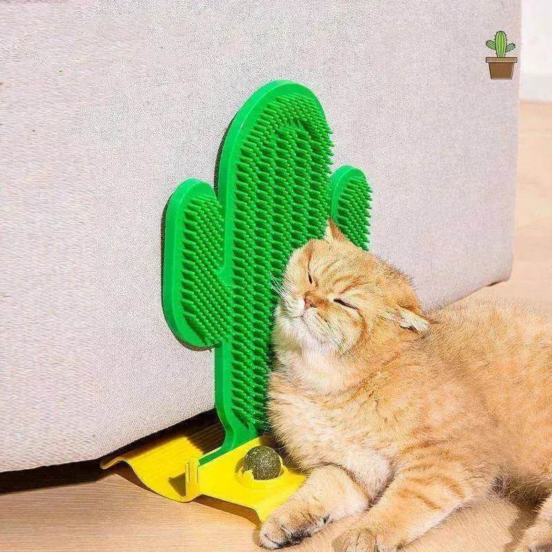 Cactus Design Cat Hair Scrubber Corner Tickle Toy - www.Shopthatapp.com