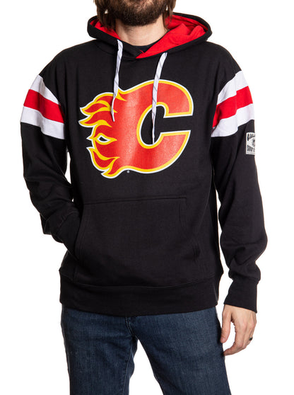 Calgary Flames Varsity Retro Style Hoodie - www.Shopthatapp.com #