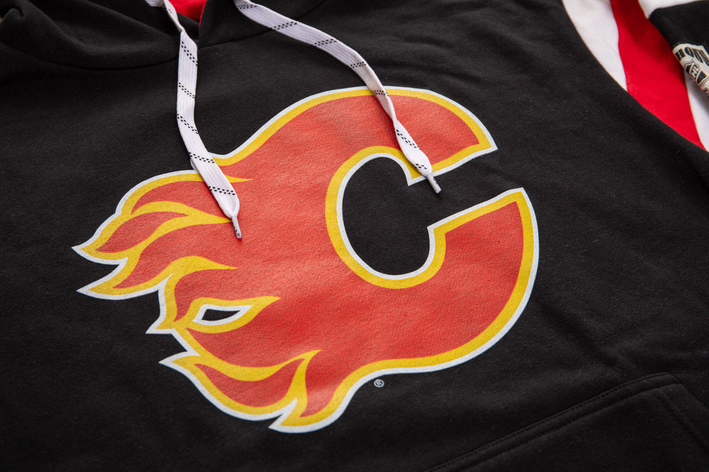 Calgary Flames Varsity Retro Style Hoodie - www.Shopthatapp.com #
