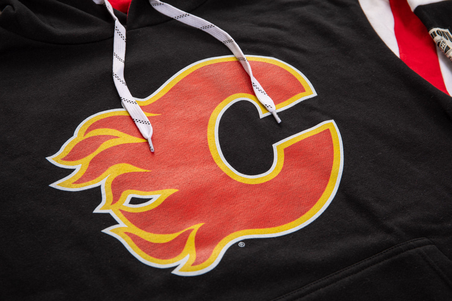 Calgary Flames Varsity Retro Style Hoodie - www.Shopthatapp.com #