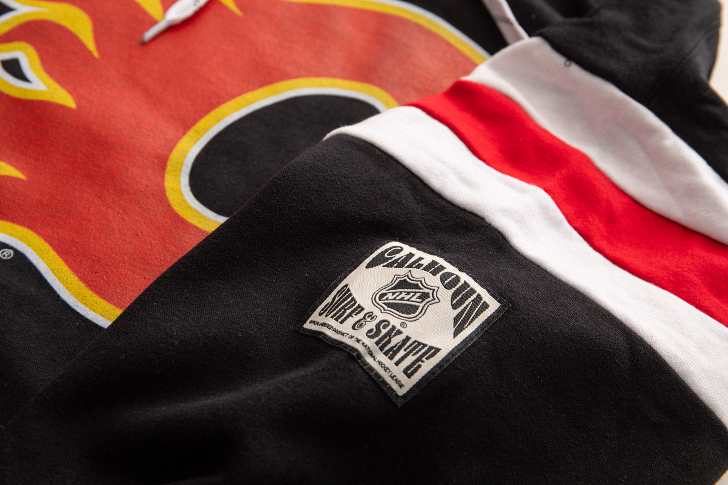 Calgary Flames Varsity Retro Style Hoodie - www.Shopthatapp.com #