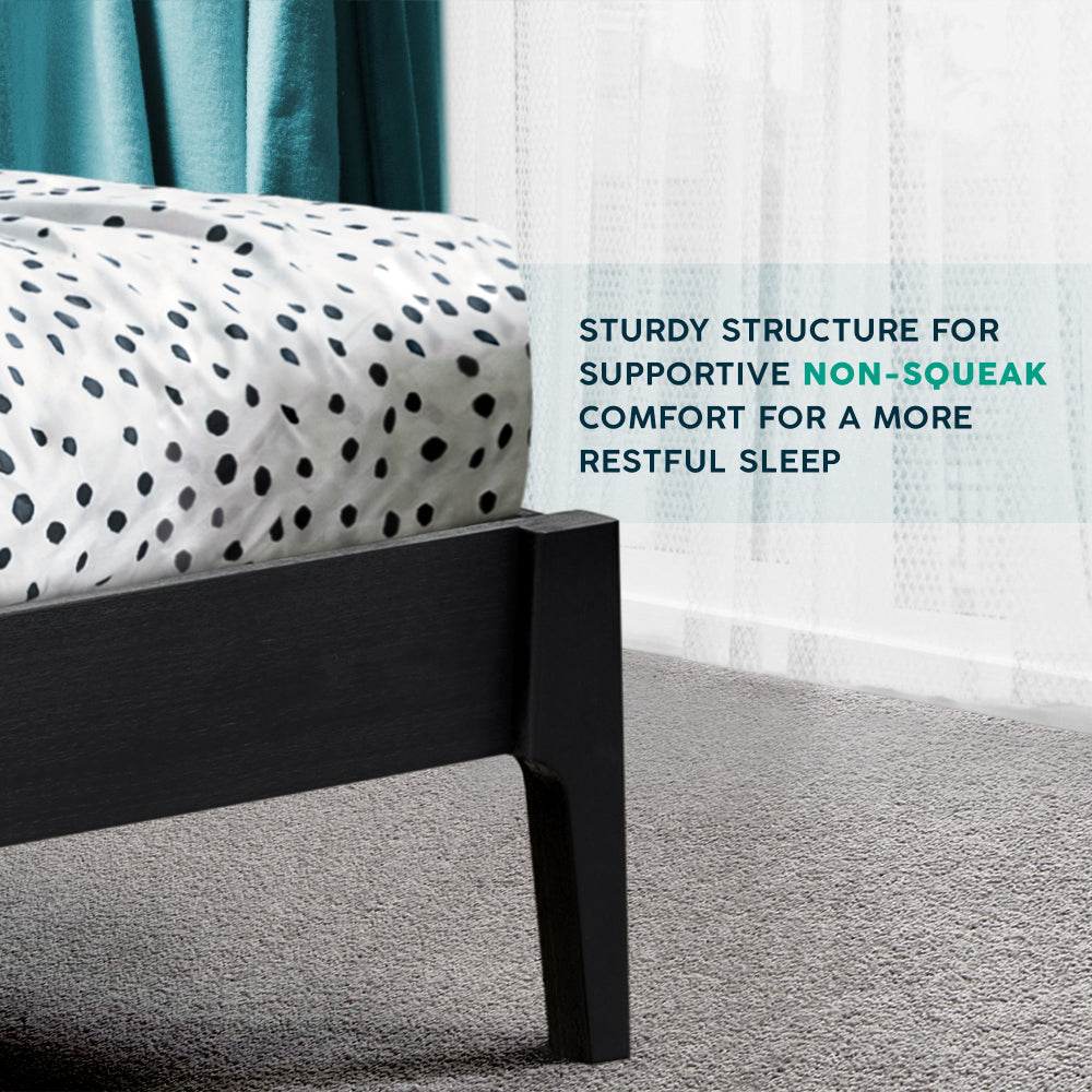 Emery Solid Wood Bed Frame & Nightstand Bedroom Set - www.Shopthatapp.com