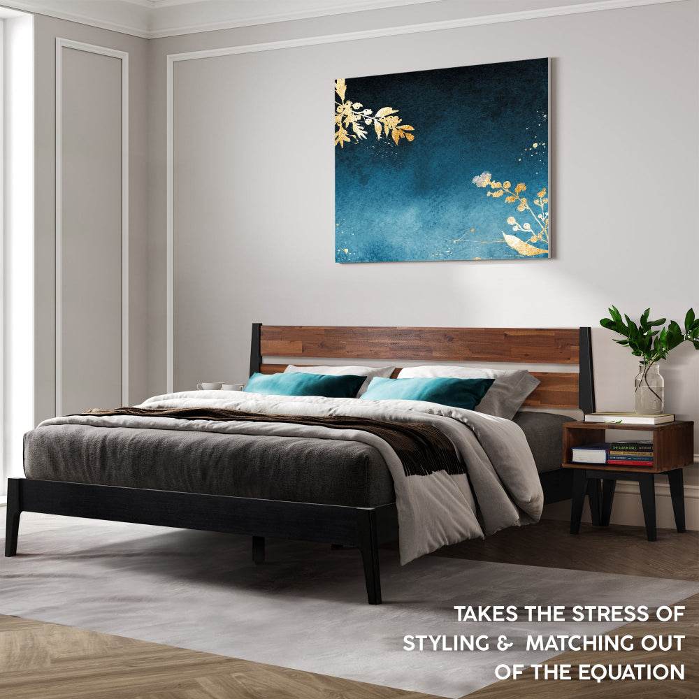 Emery Solid Wood Bed Frame & Nightstand Bedroom Set - www.Shopthatapp.com