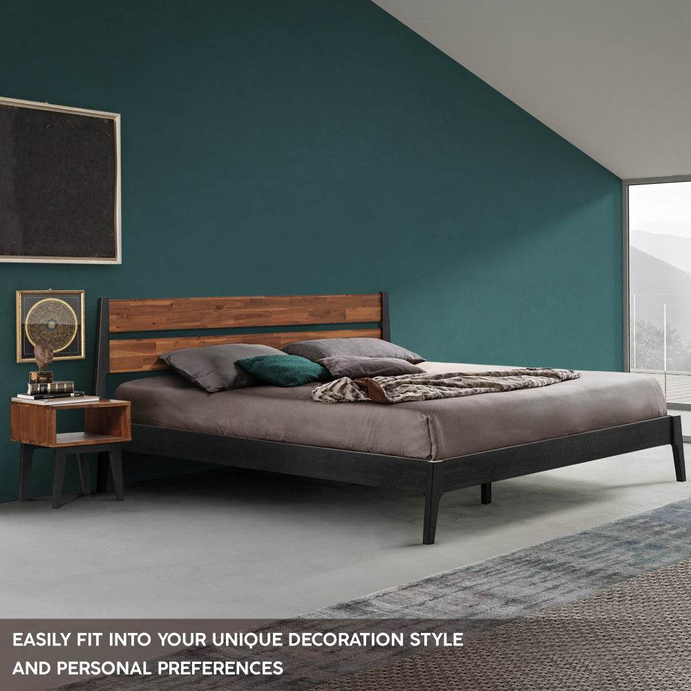 Emery Solid Wood Bed Frame & Nightstand Bedroom Set - www.Shopthatapp.com