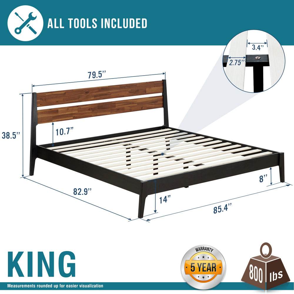 Callisto Deluxe Solid Wood Bed Frame - www.Shopthatapp.com