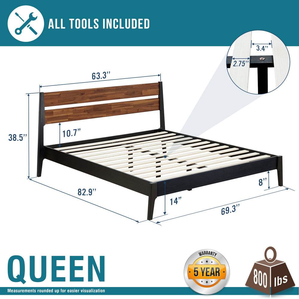 Callisto Deluxe Solid Wood Bed Frame - www.Shopthatapp.com