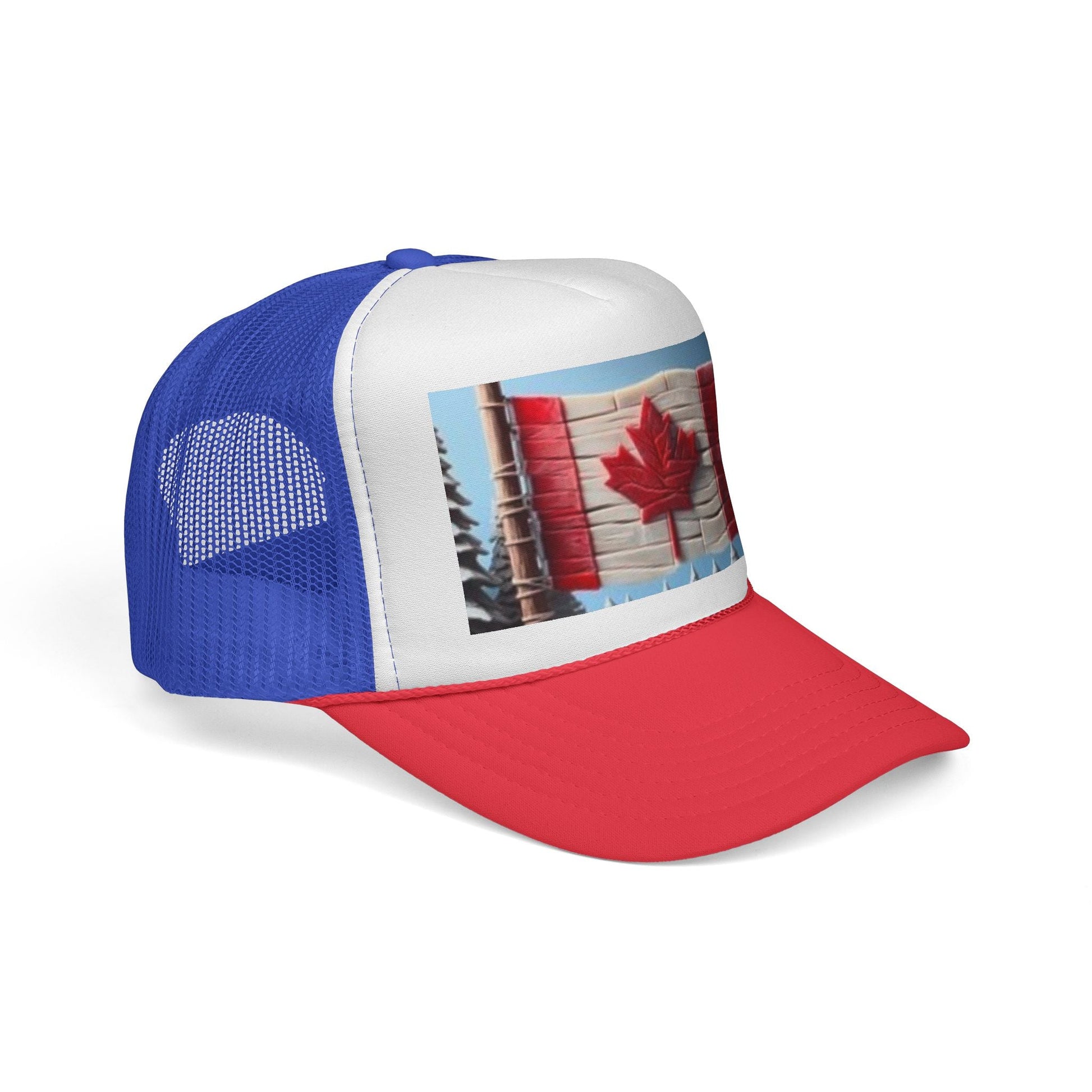 Canada Flag Trucker Cap, Patriotic Snapback Hat, Outdoor Cap, Summer Festival Gear, Perfect Gift for Canadians - www.Shopthatapp.com #