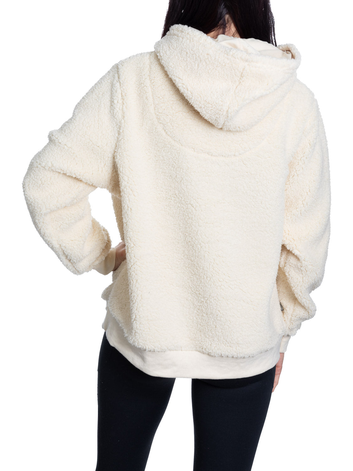 Vancouver Canucks Ladies Sherpa Hoodie with Premium Chenille Logo - www.Shopthatapp.com