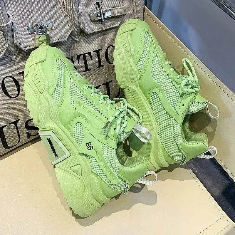 Candy-colored Thick-soled Increase Fashion Sneakers Women - www.Shopthatapp.com