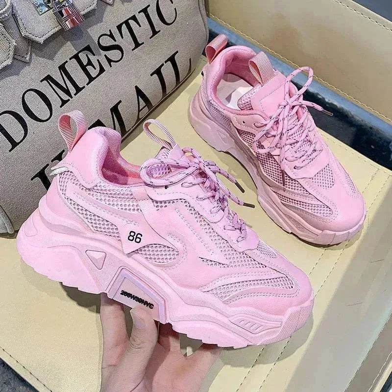 Candy-colored Thick-soled Increase Fashion Sneakers Women - www.Shopthatapp.com