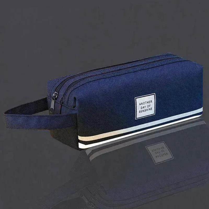 Canvas Double-Layer Stationery Box For Junior High School Students - www.Shopthatapp.com