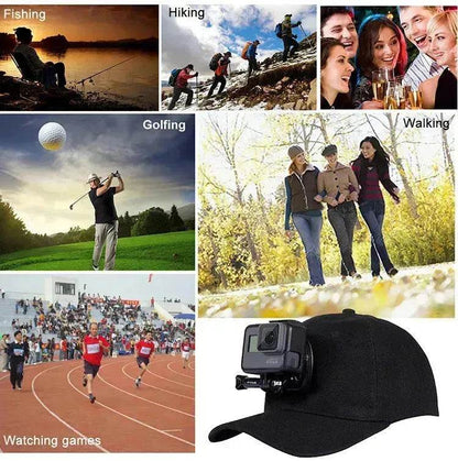 Canvas Sun Hat Cap Cycling Hiking Golfing Fishing For Sports Action Cam Camera - www.Shopthatapp.com #