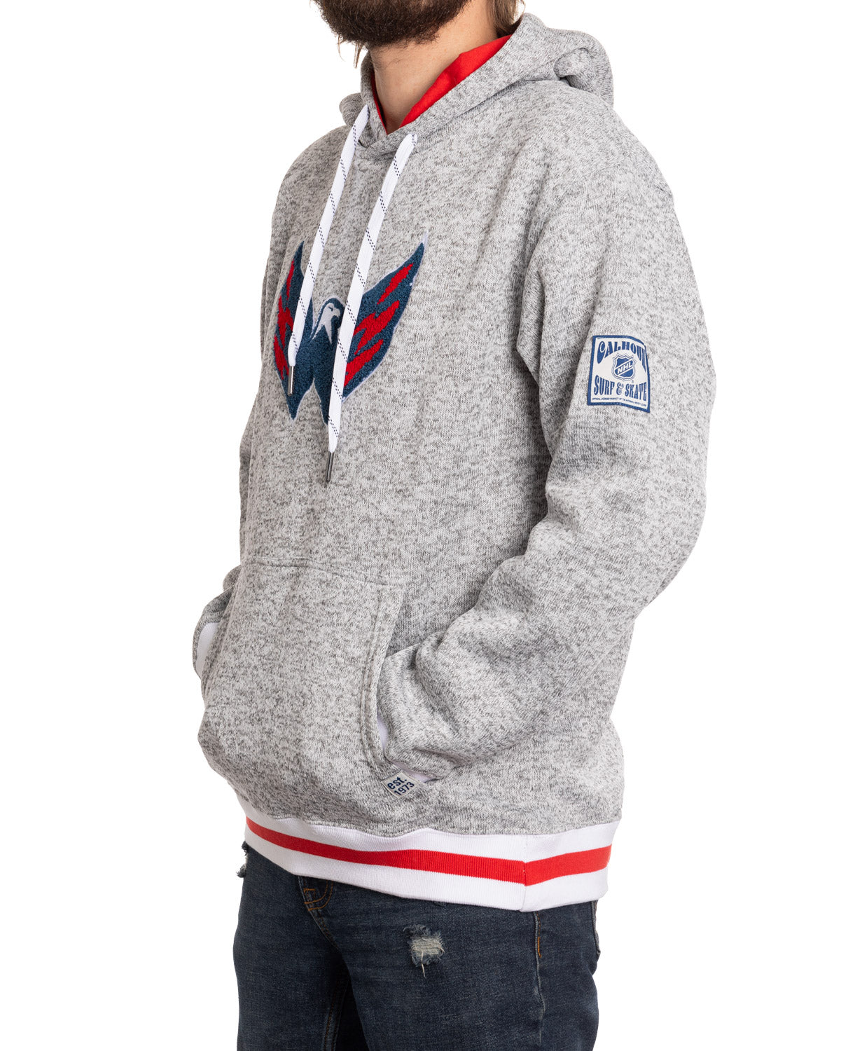 Washington Capitals "Muskoka Style" Premium Chenille Woven Logo Hoodie - www.Shopthatapp.com