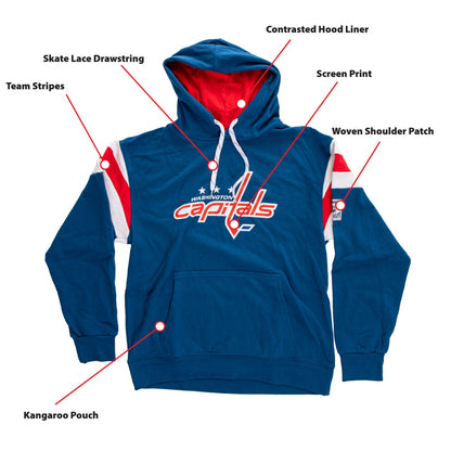 Washington Capitals Varsity Retro Style Hoodie - www.Shopthatapp.com
