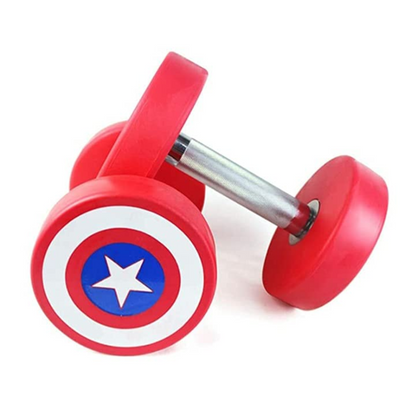 Captain America Round Dumbbells 10 to 50 LB Set - www.Shopthatapp.com #