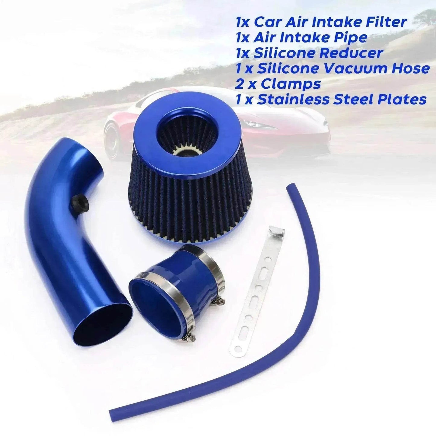 Car General Modified 76mm 3inch Air Filter Mushroom Head Intake Set - www.Shopthatapp.com