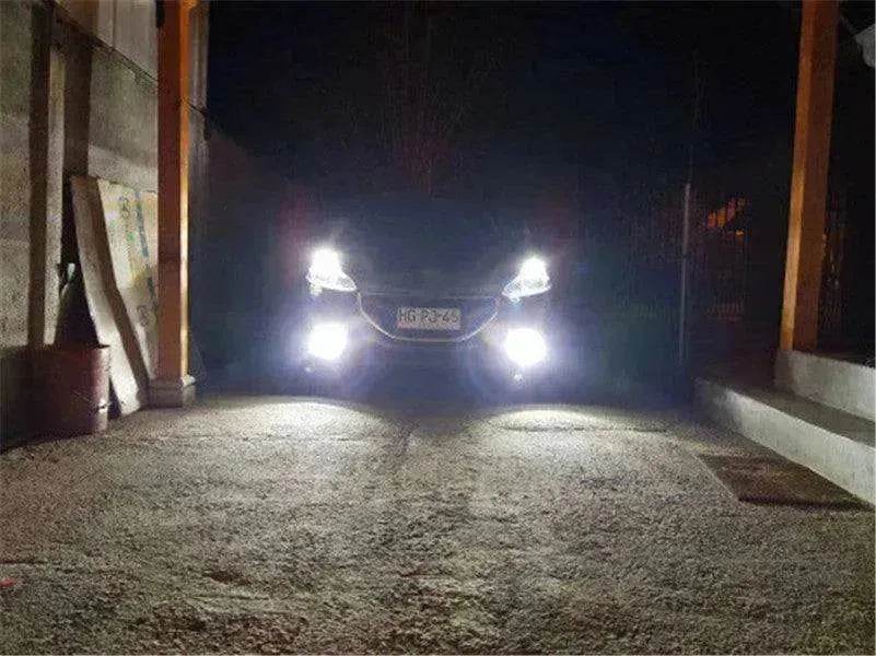 Car Lights Styling High Power 6000K White LED Fog Bulbs H10 Socket - www.Shopthatapp.com