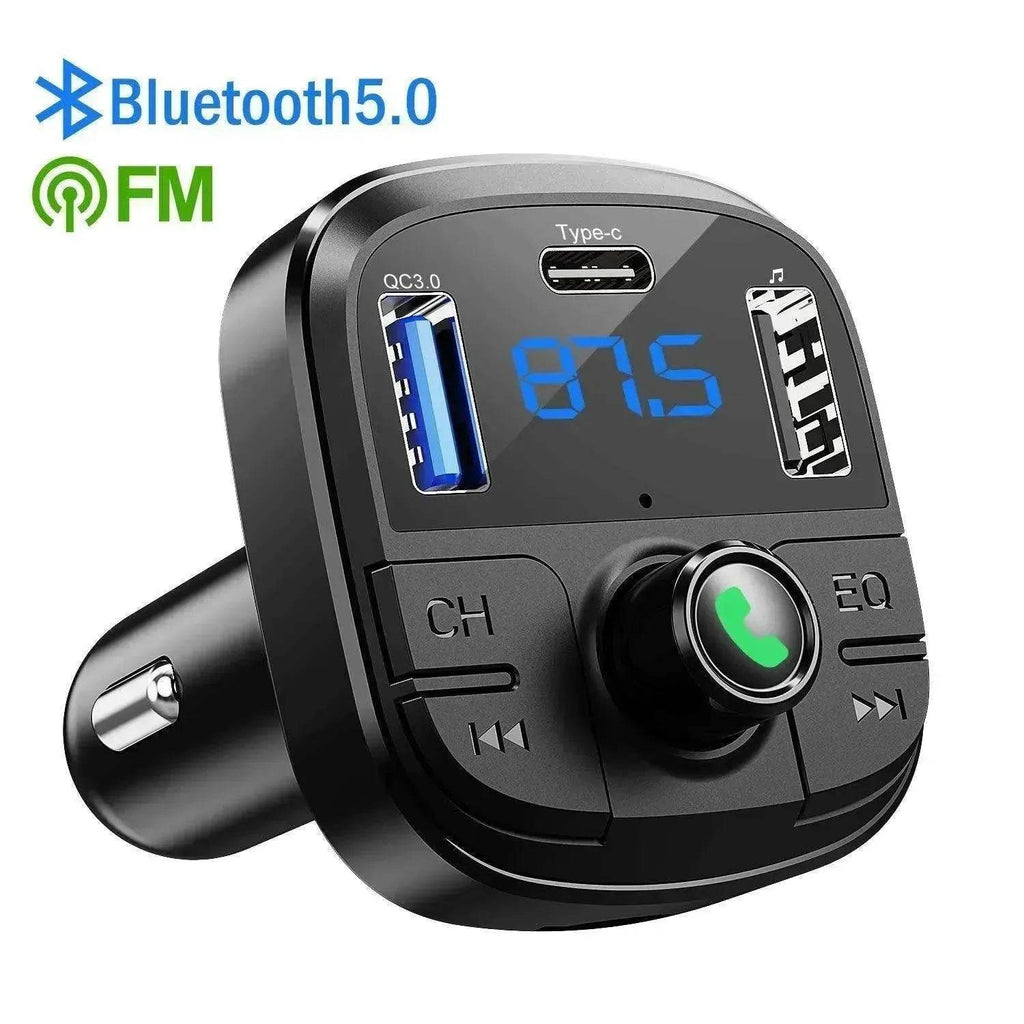 Car Mp3 Bluetooth Player Double USB Charger - www.Shopthatapp.com