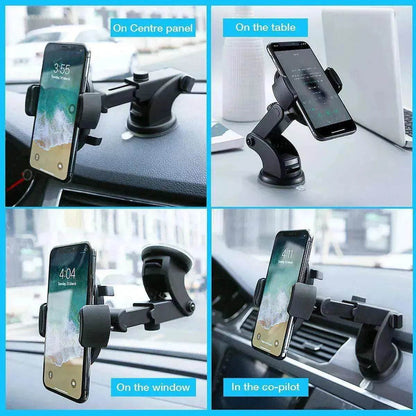 Car Phone Holder Long Rod Telescopic Car Dashboard Suction Cup Type - www.Shopthatapp.com