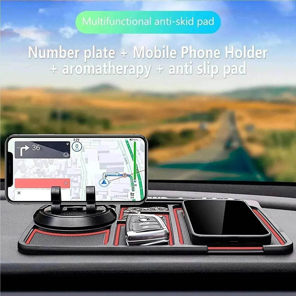 Car Phone Pad 4-in-1 Parking Number Card Anti-Slip Mat Auto Holder - www.Shopthatapp.com