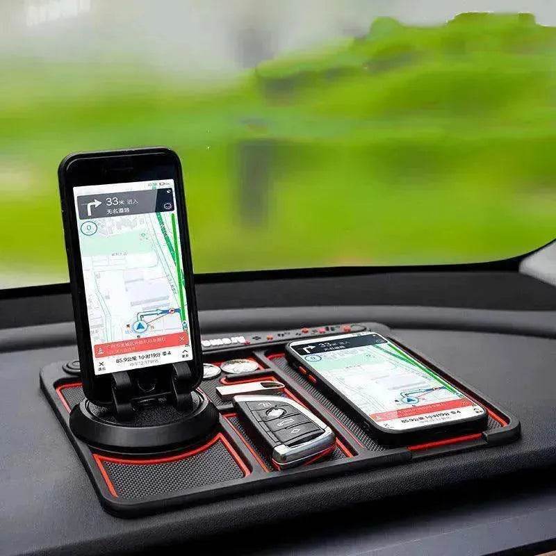 Car Phone Pad 4-in-1 Parking Number Card Anti-Slip Mat Auto Holder - www.Shopthatapp.com