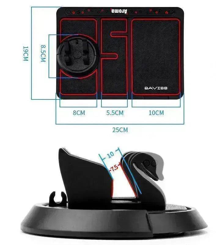 Car Phone Pad 4-in-1 Parking Number Card Anti-Slip Mat Auto Holder - www.Shopthatapp.com