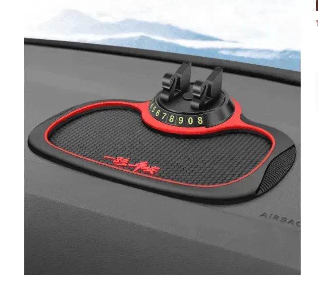 Car Phone Pad 4-in-1 Parking Number Card Anti-Slip Mat Auto Holder - www.Shopthatapp.com