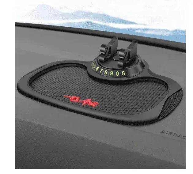 Car Phone Pad 4-in-1 Parking Number Card Anti-Slip Mat Auto Holder - www.Shopthatapp.com