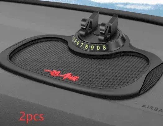 Car Phone Pad 4-in-1 Parking Number Card Anti-Slip Mat Auto Holder - www.Shopthatapp.com