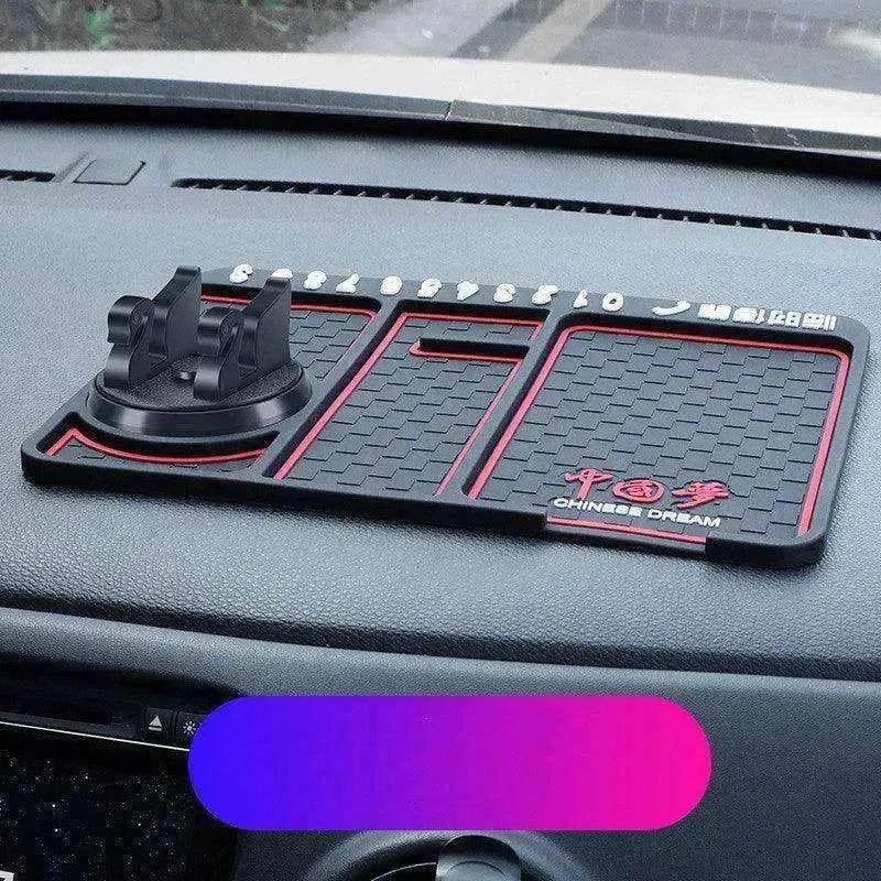 Car Phone Pad 4-in-1 Parking Number Card Anti-Slip Mat Auto Holder - www.Shopthatapp.com