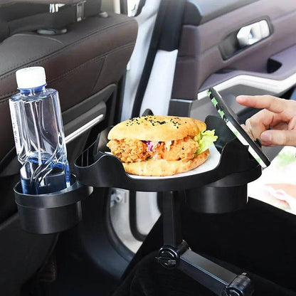 Car Small Dining Plate Dining Tray Foldable Cup Holder - www.Shopthatapp.com