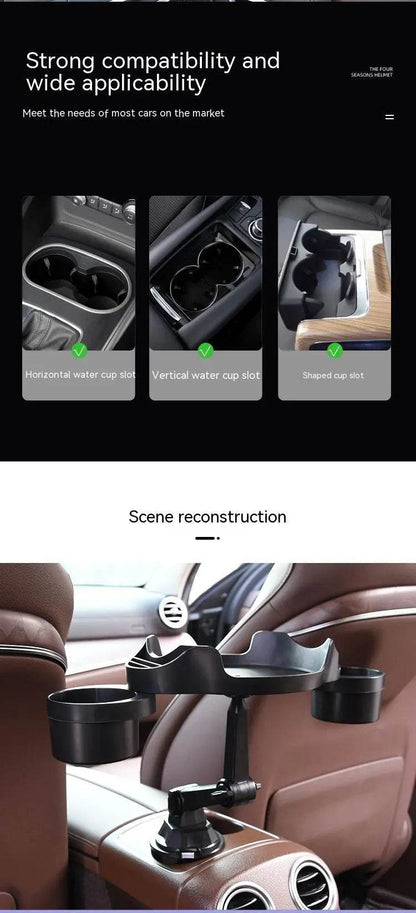 Car Small Dining Plate Dining Tray Foldable Cup Holder - www.Shopthatapp.com