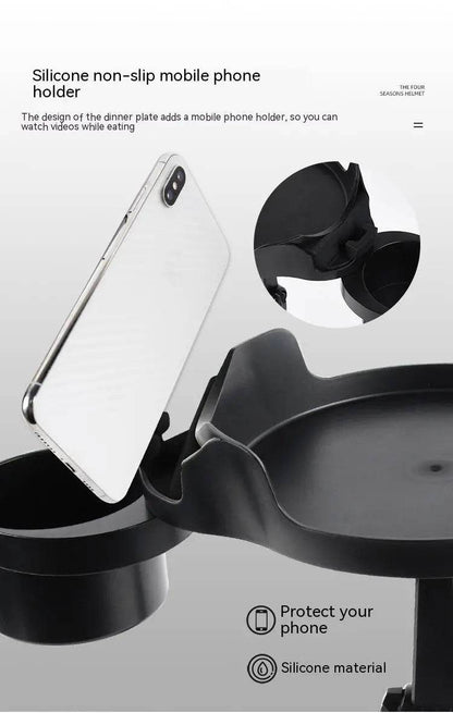 Car Small Dining Plate Dining Tray Foldable Cup Holder - www.Shopthatapp.com