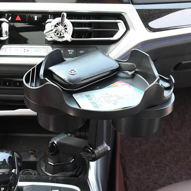 Car Small Dining Plate Dining Tray Foldable Cup Holder - www.Shopthatapp.com