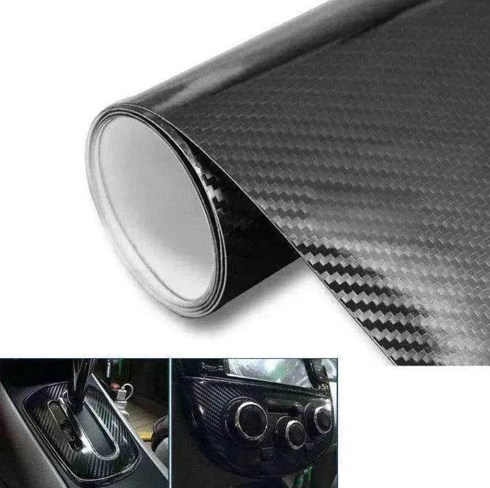 Car Styling Glossy Black 5D Carbon Fiber Vinyl film Car Wrap - www.Shopthatapp.com