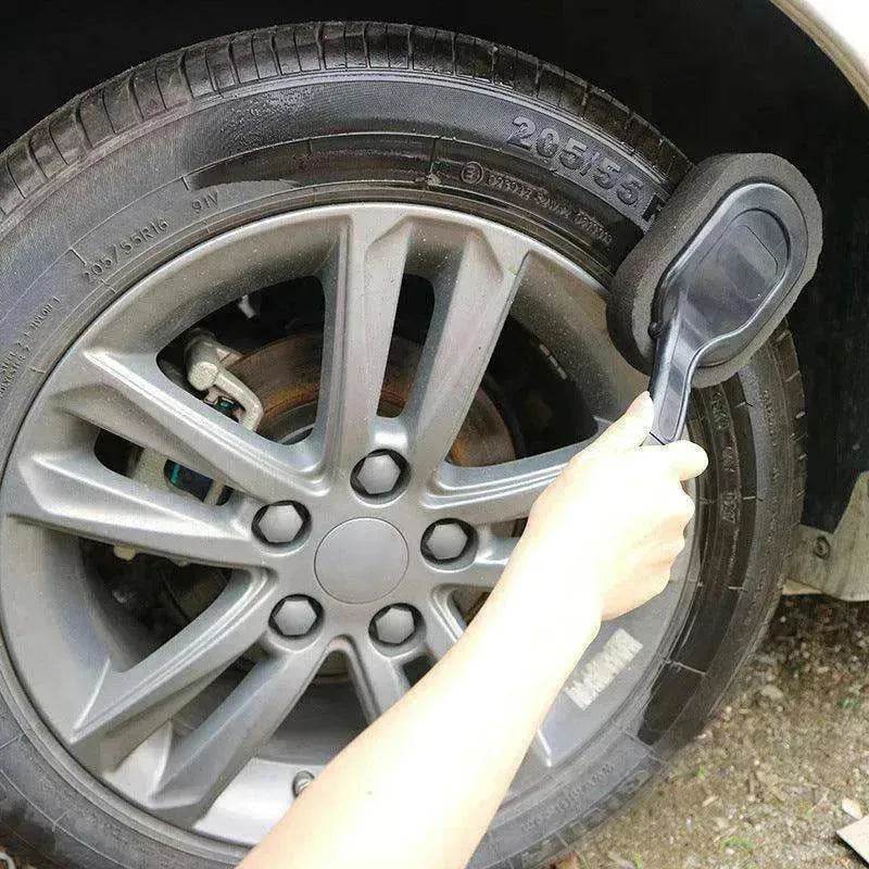 Car tire waxing long handle sponge brush - www.Shopthatapp.com