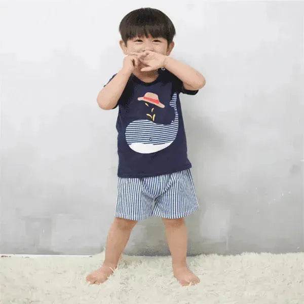 Cartoon Clothing Baby Boy Summer Clothes T-shirt Baby Girl Casual Clothing Sets - www.Shopthatapp.com