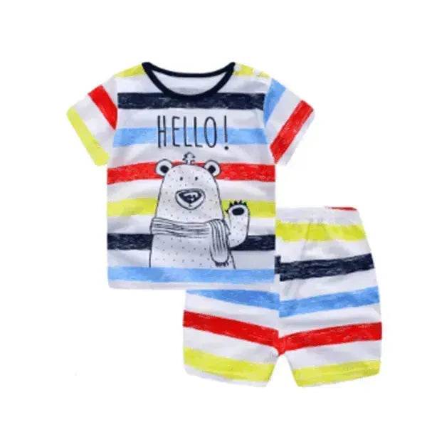Cartoon Clothing Baby Boy Summer Clothes T-shirt Baby Girl Casual Clothing Sets - www.Shopthatapp.com