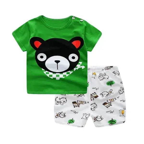 Cartoon Clothing Baby Boy Summer Clothes T-shirt Baby Girl Casual Clothing Sets - www.Shopthatapp.com