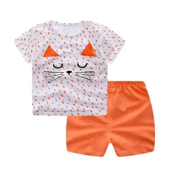 Cartoon Clothing Baby Boy Summer Clothes T-shirt Baby Girl Casual Clothing Sets - www.Shopthatapp.com