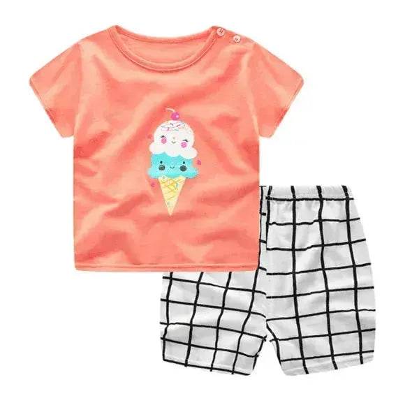 Cartoon Clothing Baby Boy Summer Clothes T-shirt Baby Girl Casual Clothing Sets - www.Shopthatapp.com