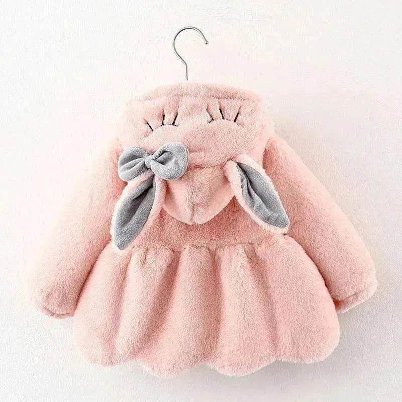 Cartoon Coat Hooded Baby Girl Toddler Fur - www.Shopthatapp.com
