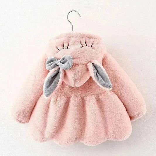 Cartoon Coat Hooded Baby Girl Toddler Fur - www.Shopthatapp.com