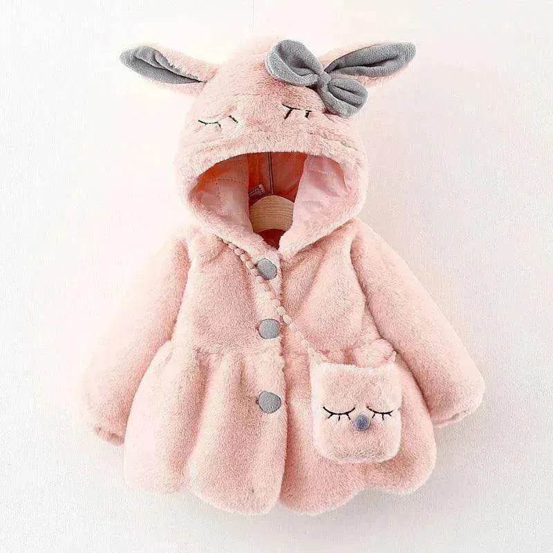 Cartoon Coat Hooded Baby Girl Toddler Fur - www.Shopthatapp.com